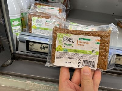 Tempeh v českém supermarketu