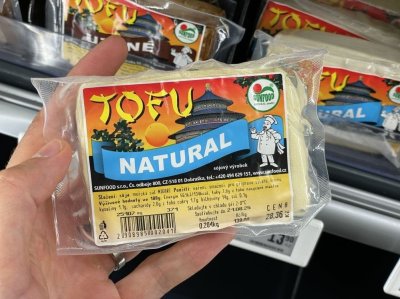 Tofu v českém supermarketu