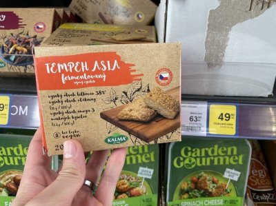 Tofu v českém supermarketu