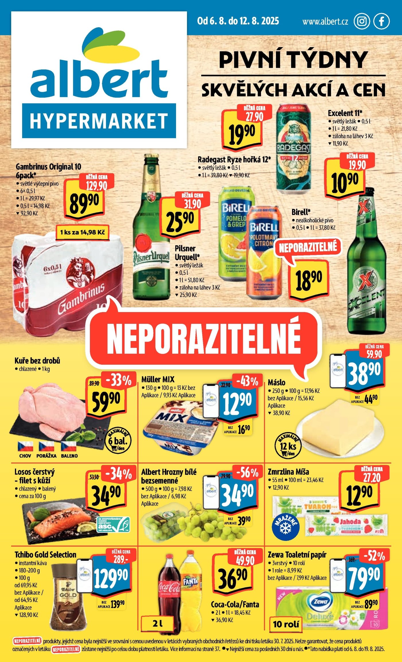 Akční leták týdne Albert s platností od 6. 8.