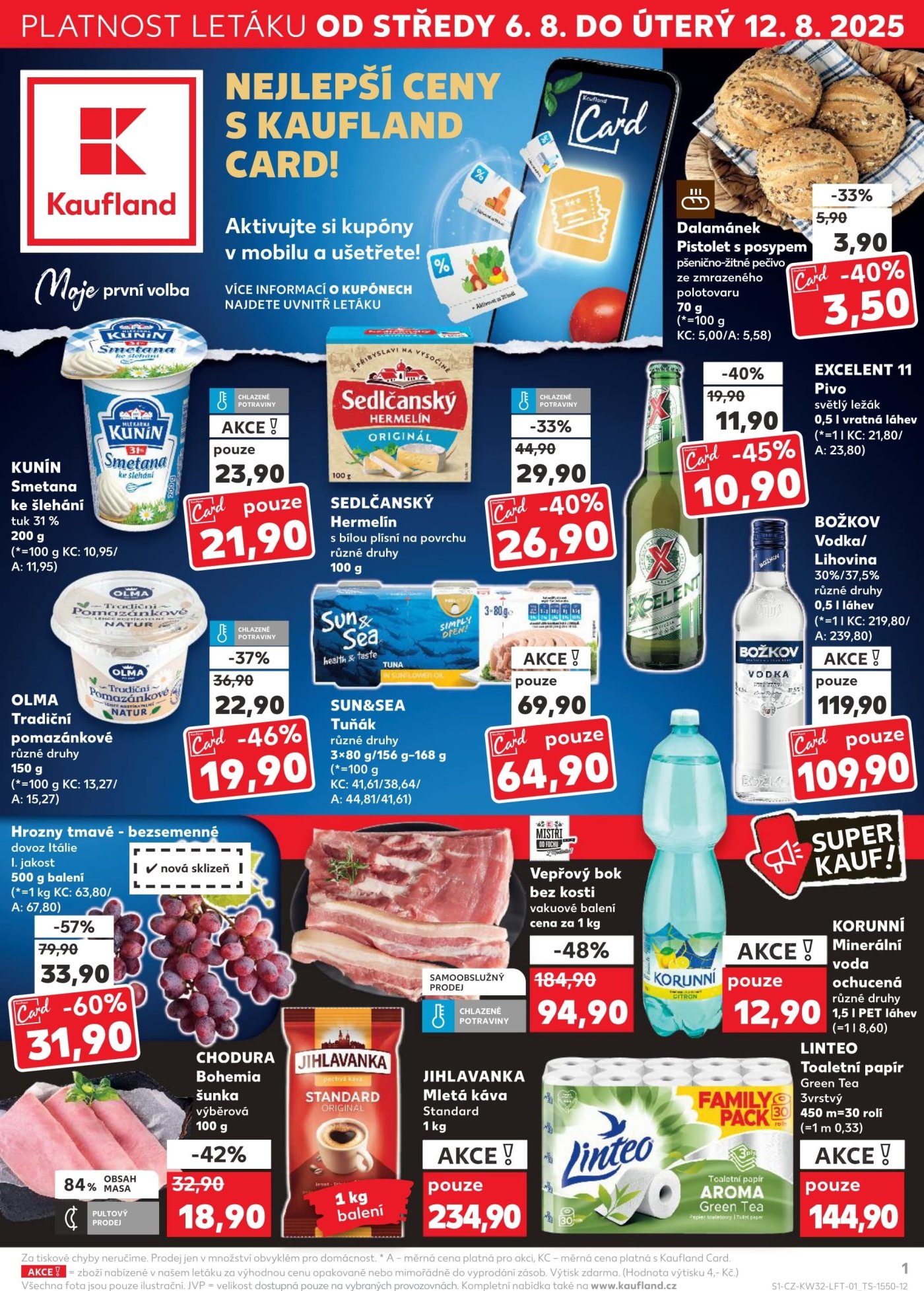 Akční leták týdne Kaufland s platností od 6. 8.