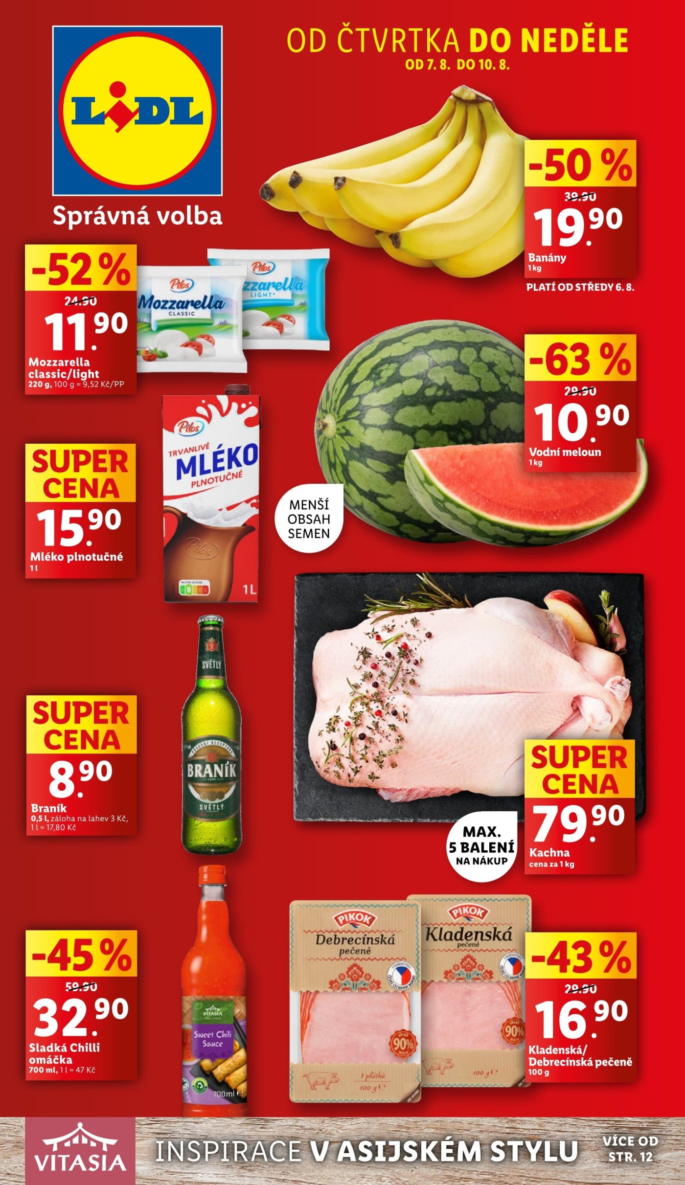 Akční leták týdne Lidl s platností od 7. 8.