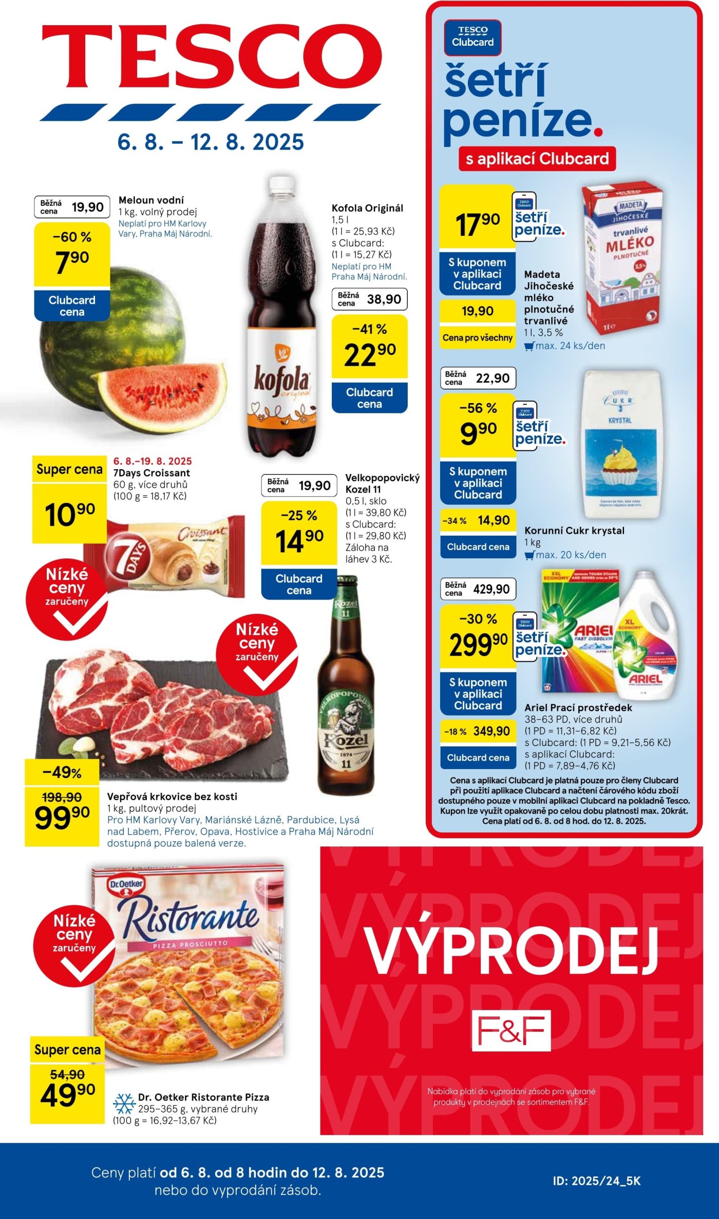 Akční leták týdne Tesco s platností od 6. 8.