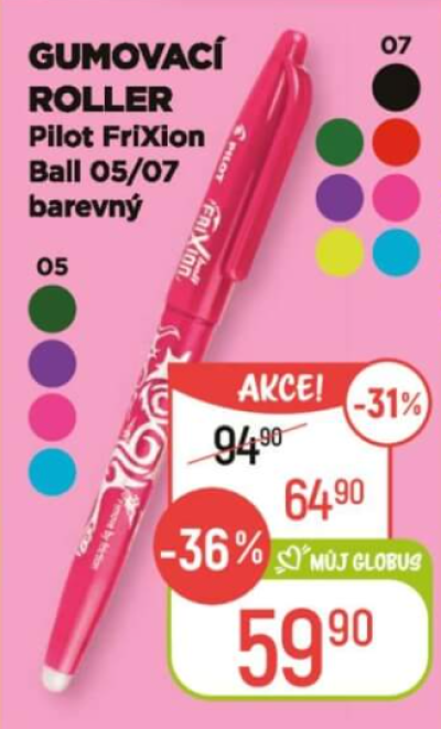 Gumovací pero v akci