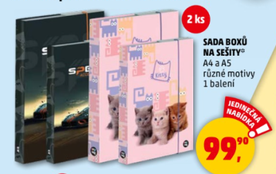 Jedinečná nabídka boxů na sešity
