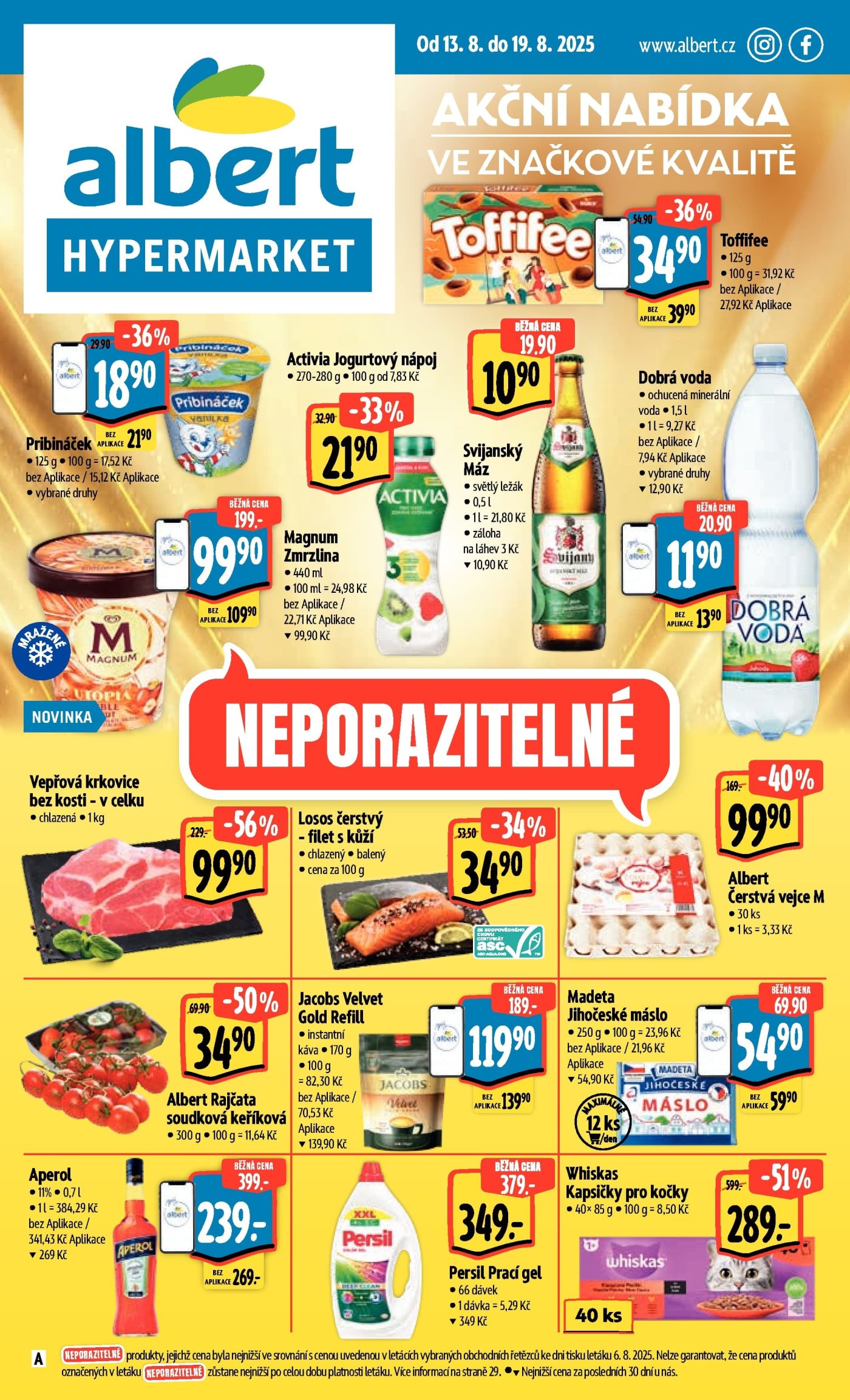 Akční leták týdne Albert s platností od 13. 8.