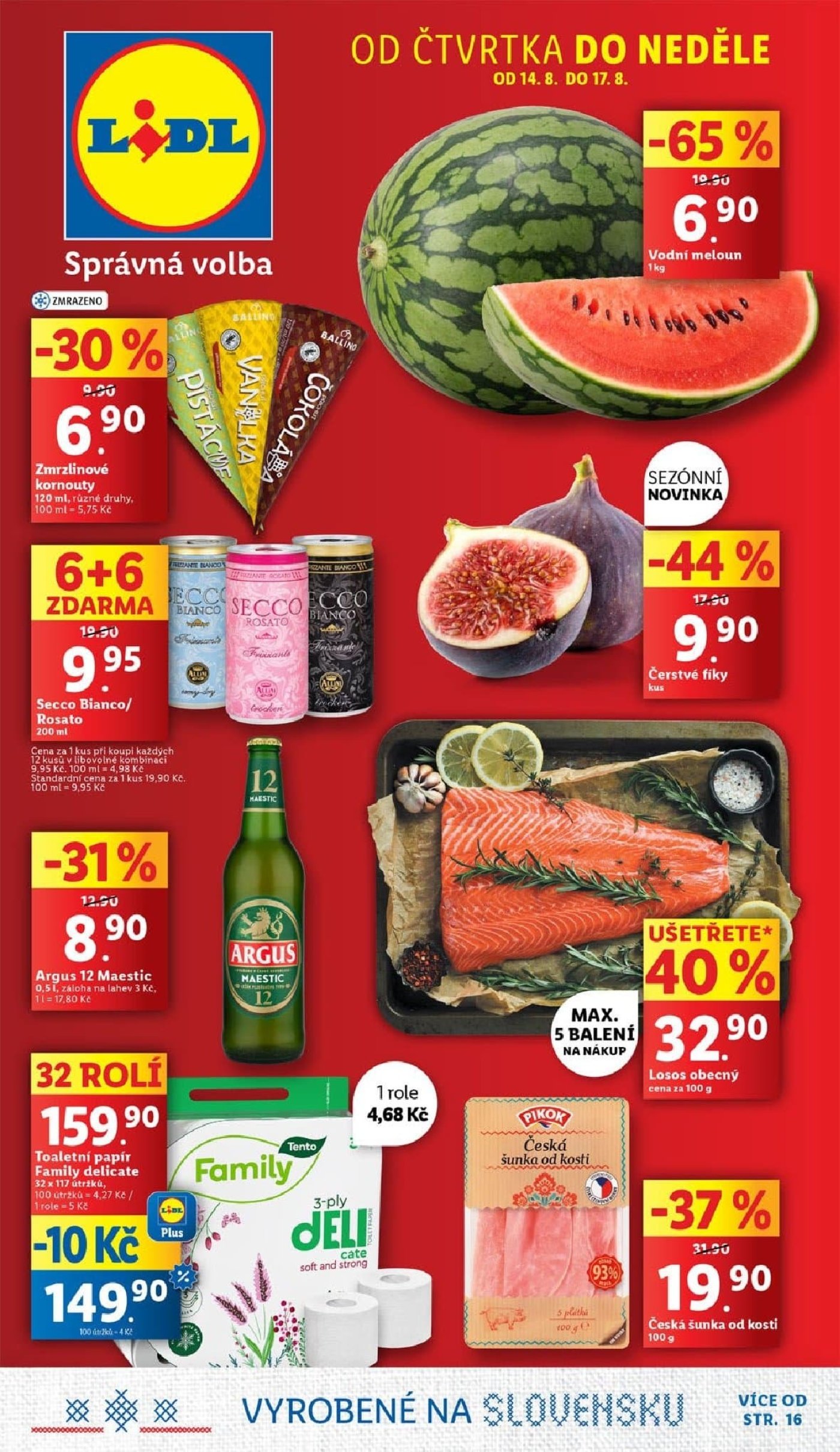 Akční leták týdne Lidl s platností od 14. 8.
