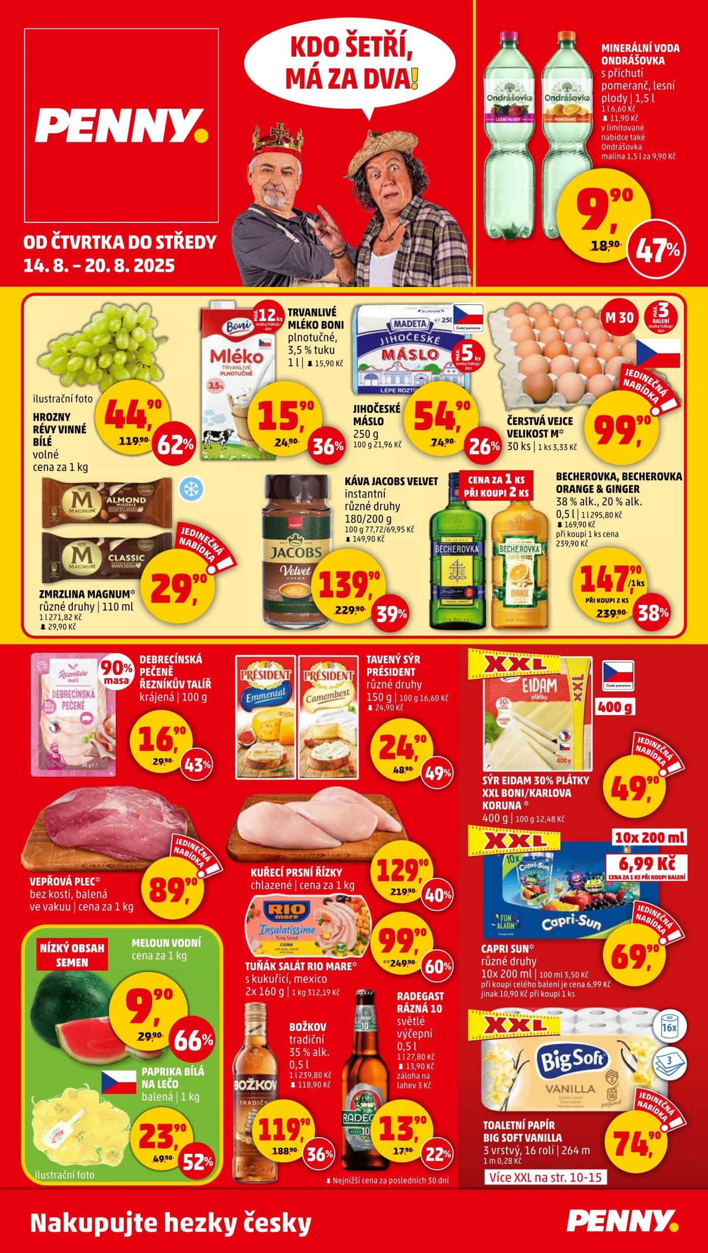 Akční leták týdne PENNY s platností od 14. 8.