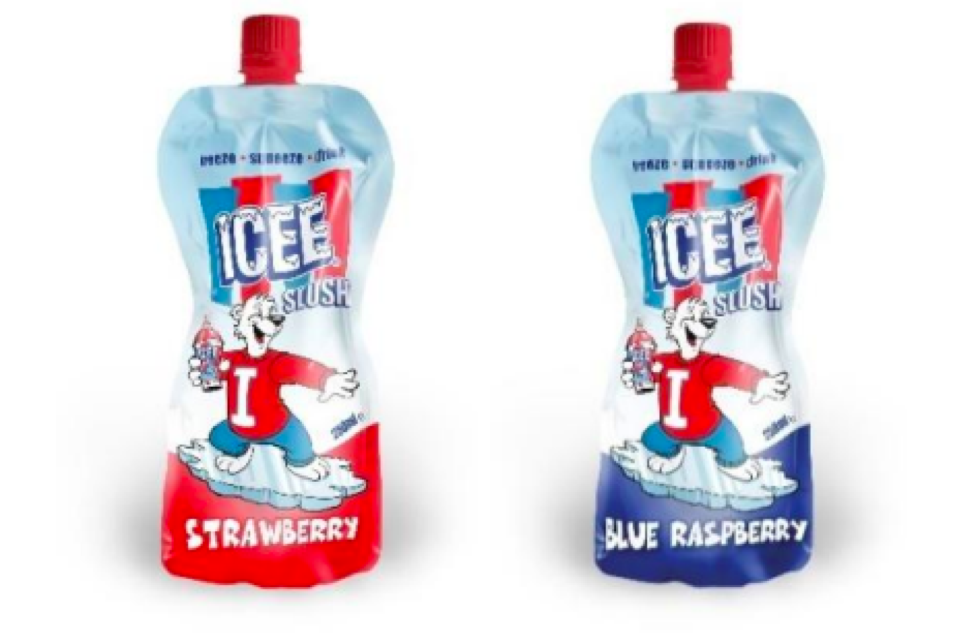 Nápoje ICEE slush Strawberry & Blue Raspberry 250 ml.