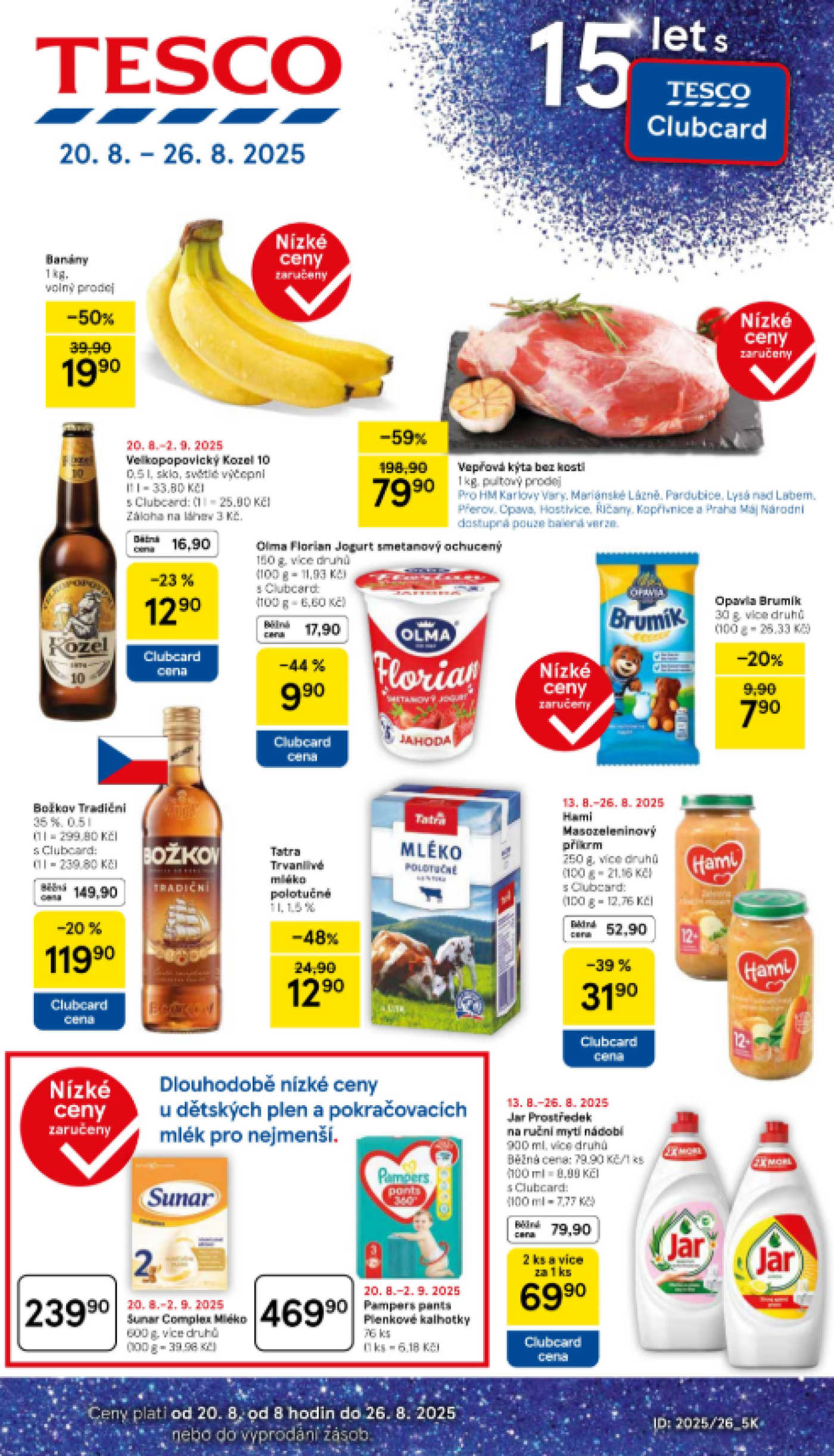 Akční leták týdne Tesco s platností od 20. 8.