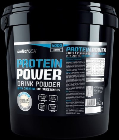 Protein v černém kyblíku