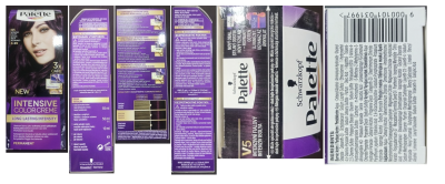 Barva na vlasy Schwarzkopf Palette v produktovém obalu vyfoceném ze všech stran