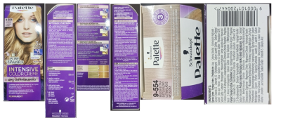 Barva na vlasy Schwarzkopf Palette v produktovém obalu vyfoceném ze všech stran