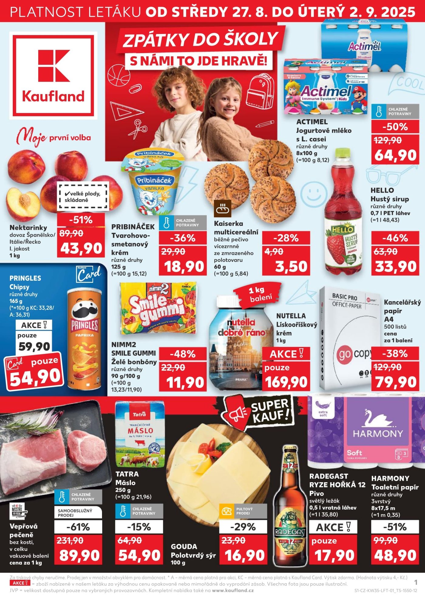 Akční leták týdne Kaufland s platností od 27. 8.