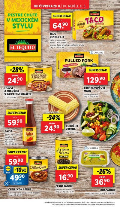 Akční leták týdne Lidl s platností od 28. 8.