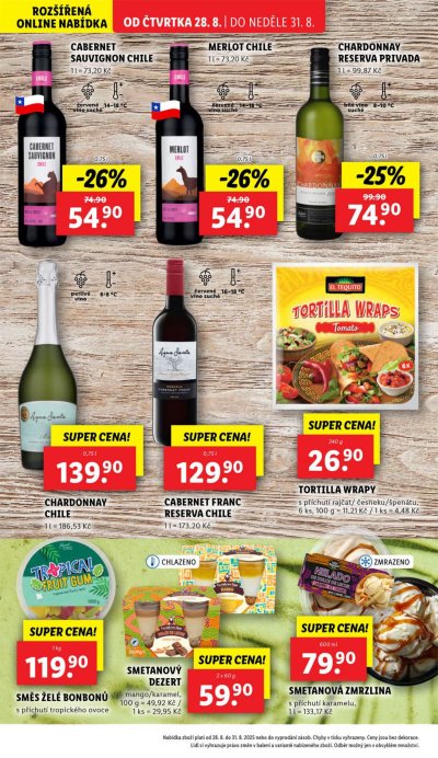 Akční leták týdne Lidl s platností od 28. 8.