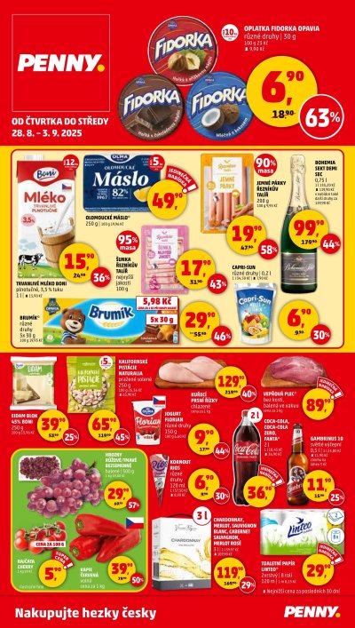 Akční leták týdne PENNY s platností od 28. 8.