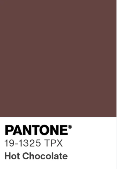 Paleta Pantone, odstín Hot Chocolate
