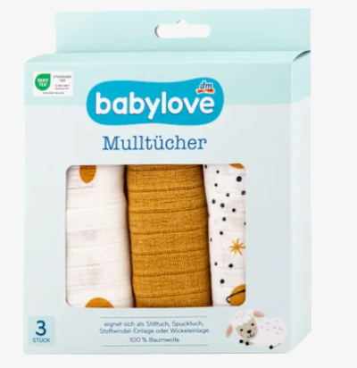 látkové bavlněné pleny v produktovém obalu