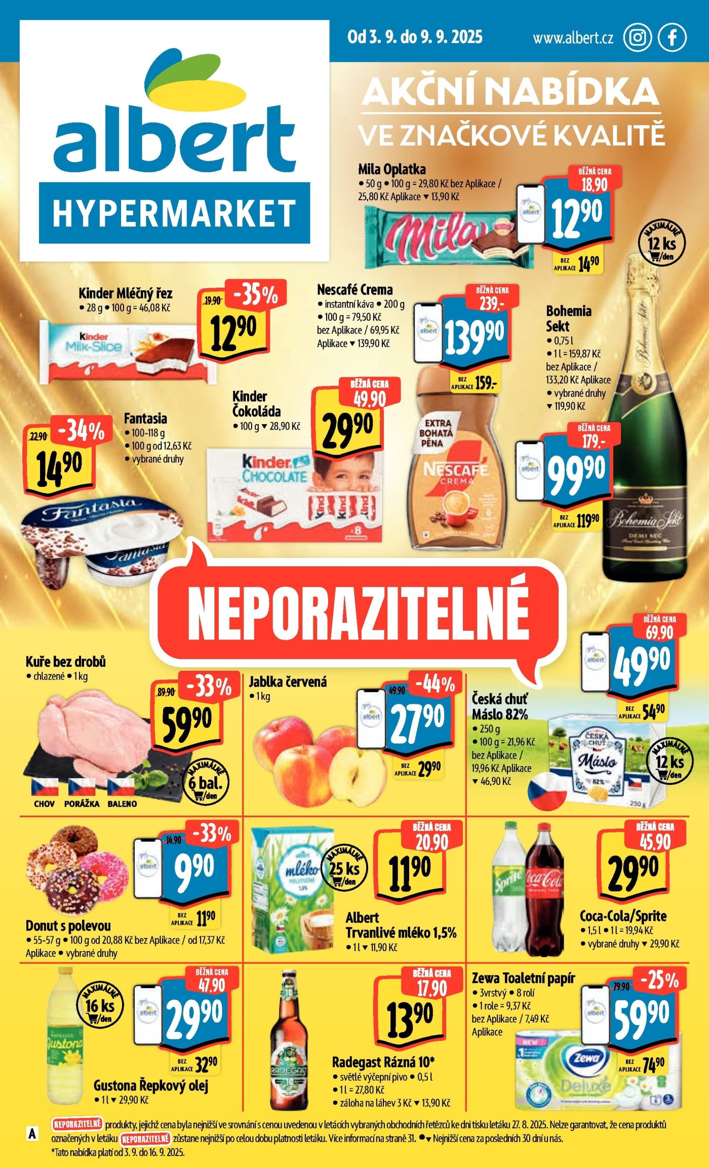 Akční leták týdne Albert s platností od 3. 9.