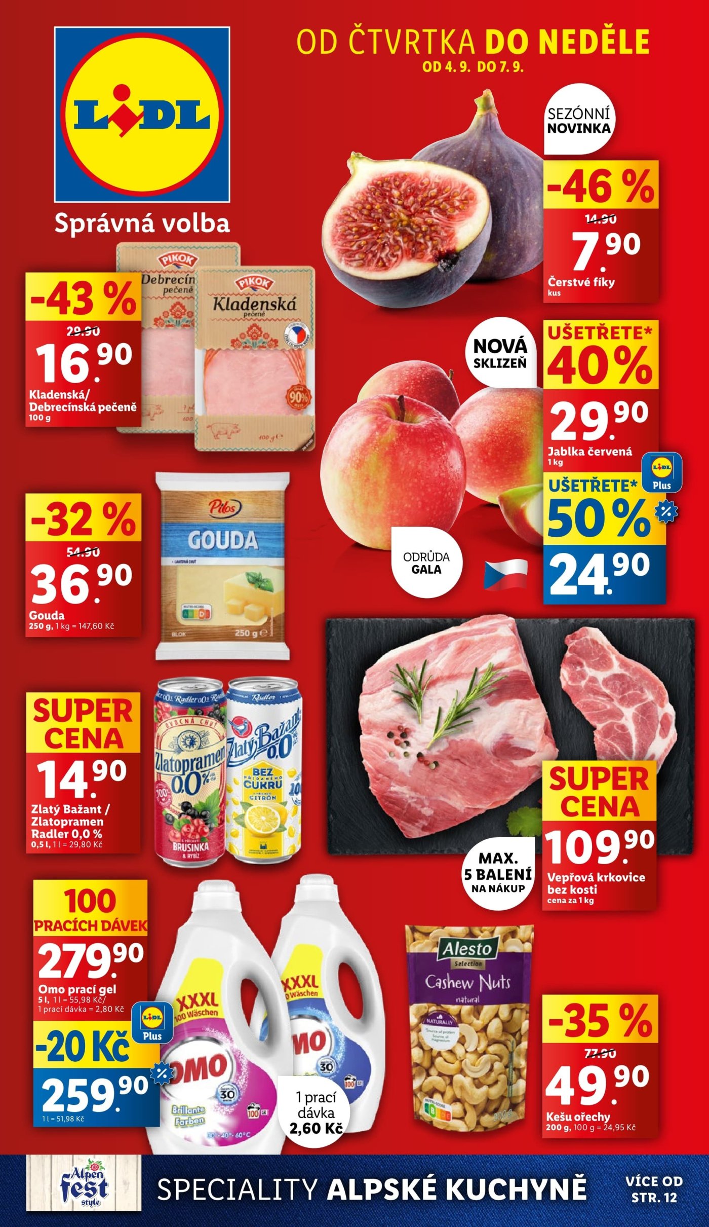 Akční leták týdne Lidl s platností od 4. 9.