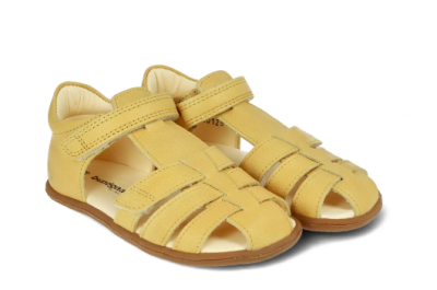 Dětské barefoot sandály slámově žluté