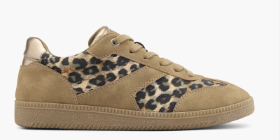 Hnědá teniska s leopardím vzorem