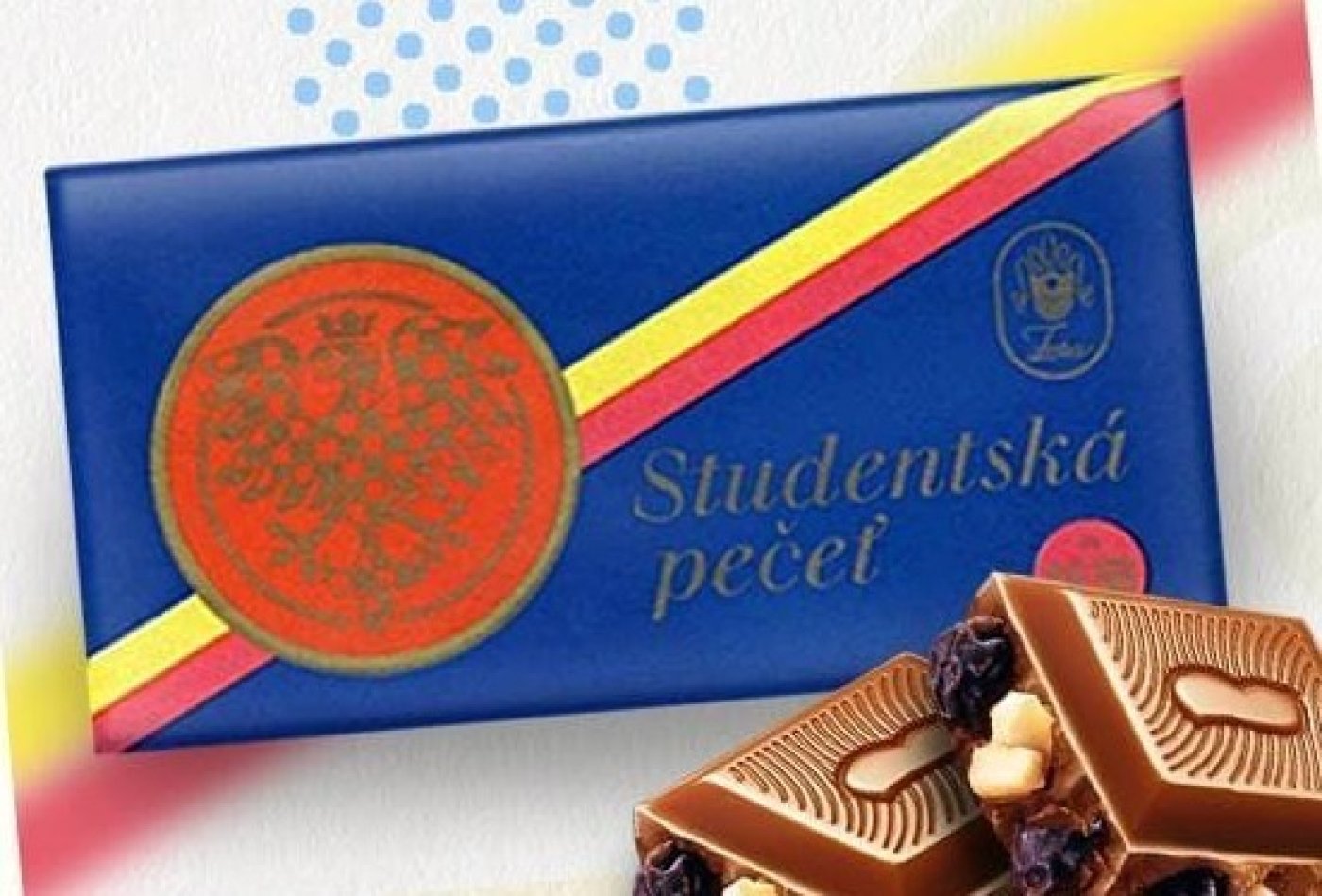 Čokoláda Studentská pečeť, obal z roku 1980