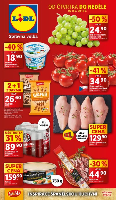 Akční leták týdne Lidl s platností od 11. 9.