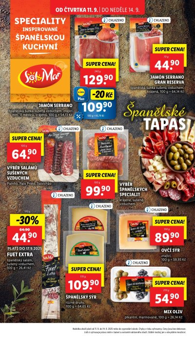 Akční leták týdne Lidl s platností od 11. 9.