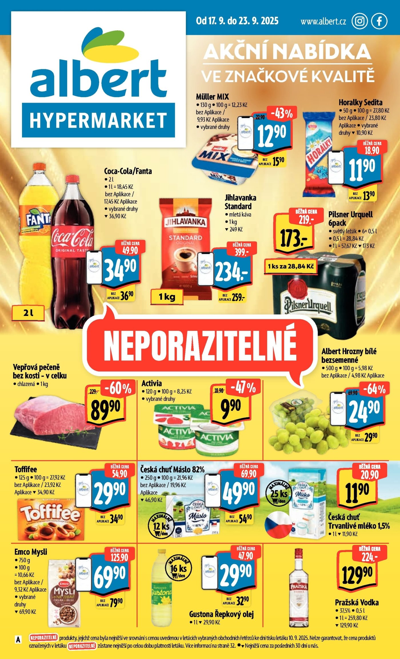 Akční leták týdne Albert s platností od 17. 9.