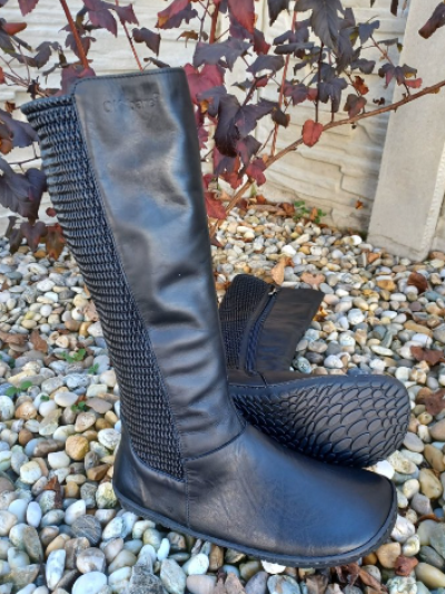 Dámské černé barefoot kozačky