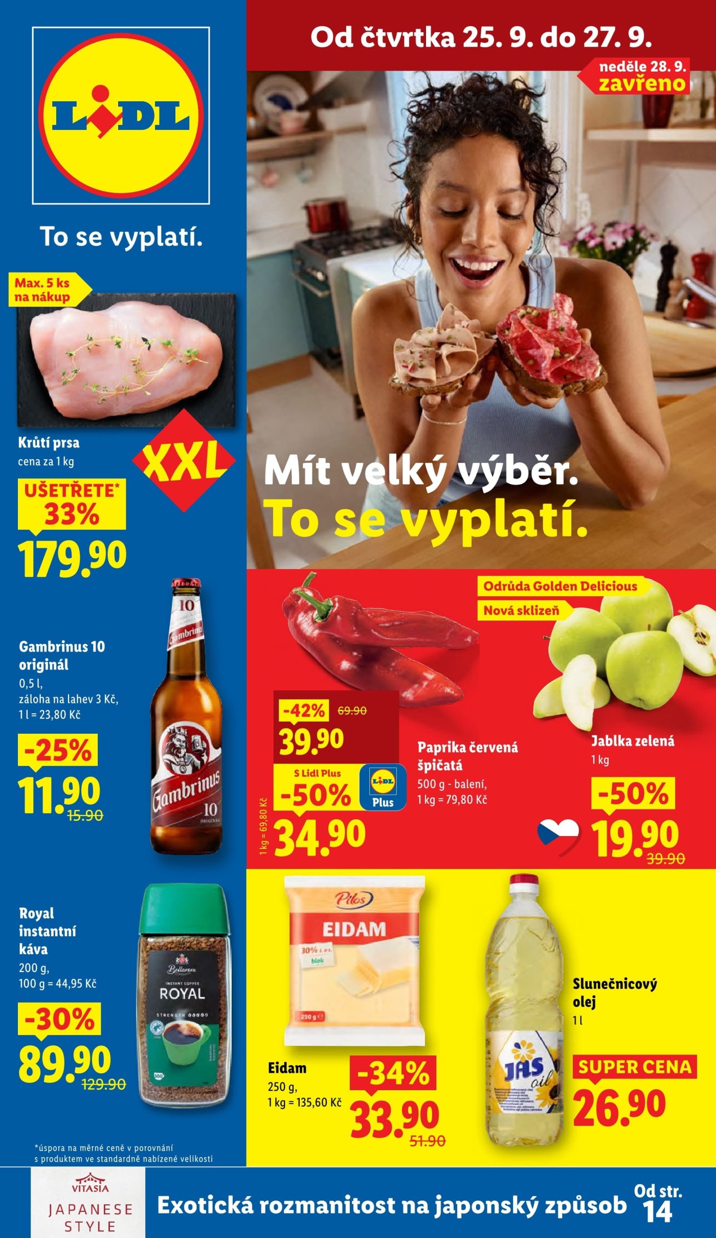Akční leták týdne Lidl s platností od 25. 9. 2025