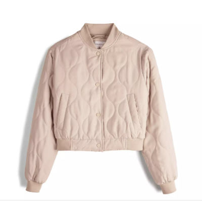 Světle růžová bomber bunda