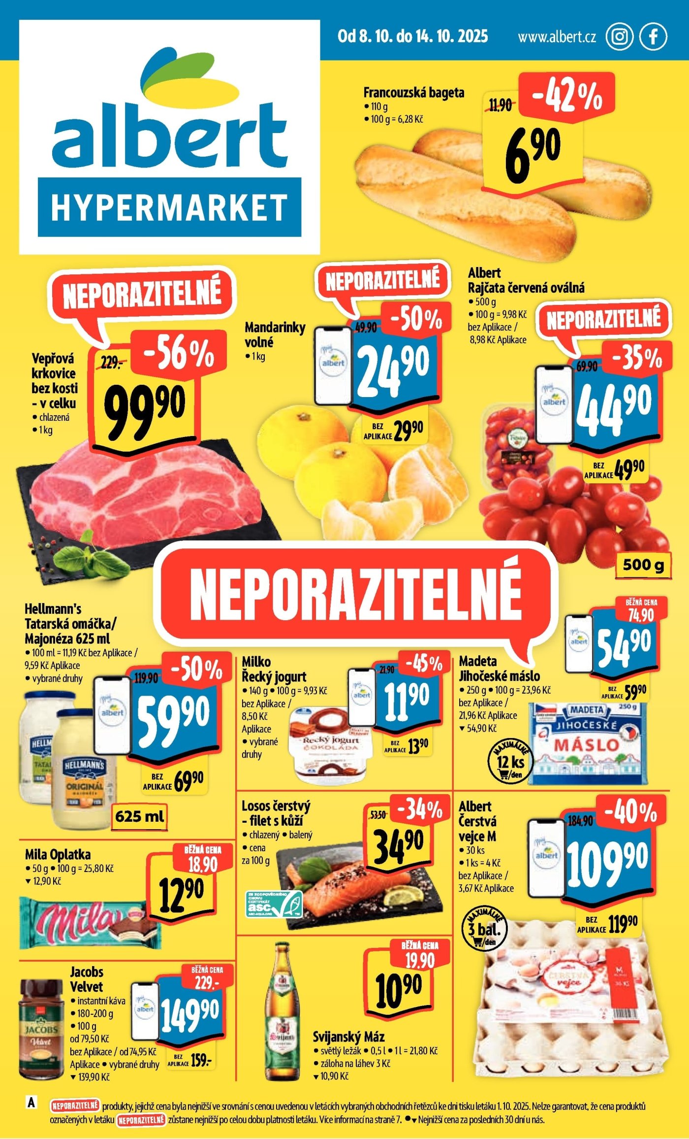 Akční leták týdne Albert s platností od 8. 10. 2025