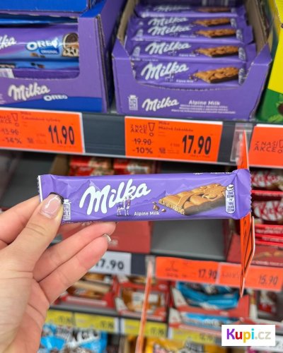 Milka mléčná čokoláda ve formě tyčinky