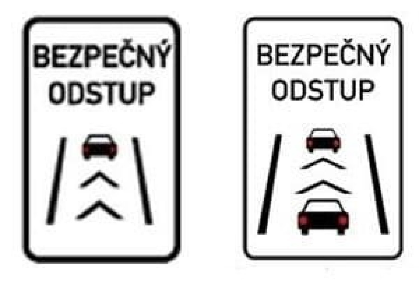 Značka bezpečný odstup