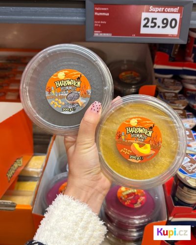 Barevný hummus – černý s černým sezamem a oranžový s dýní