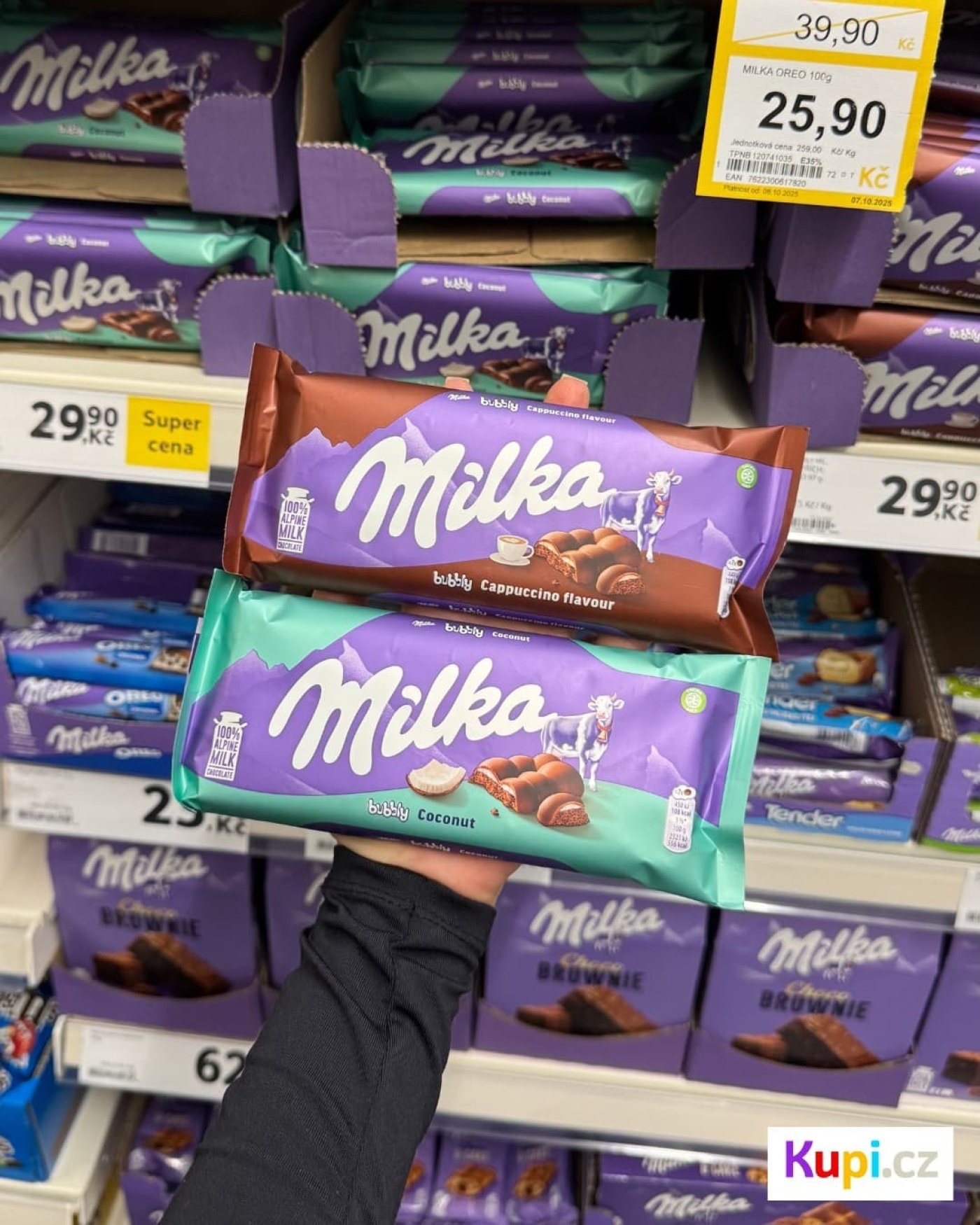 Limitovaná edice čokolád Milka - Cappuccino a Kokos