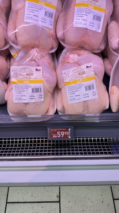 Celé kuře 1 kg za 59,90 Kč