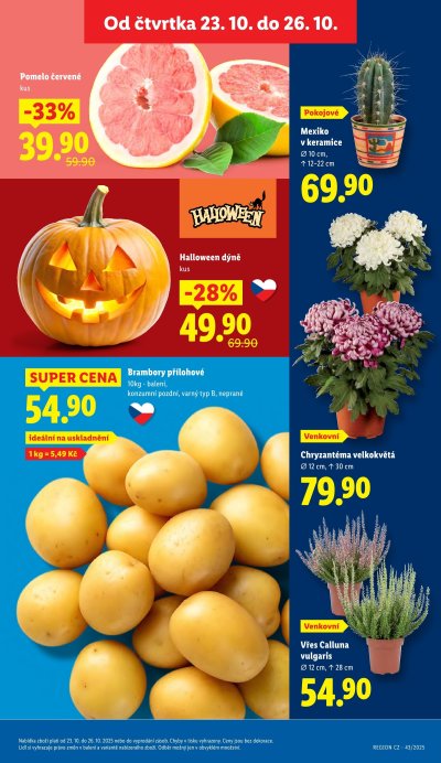 Akční leták týdne Lidl s platností od 23. 10. 2025