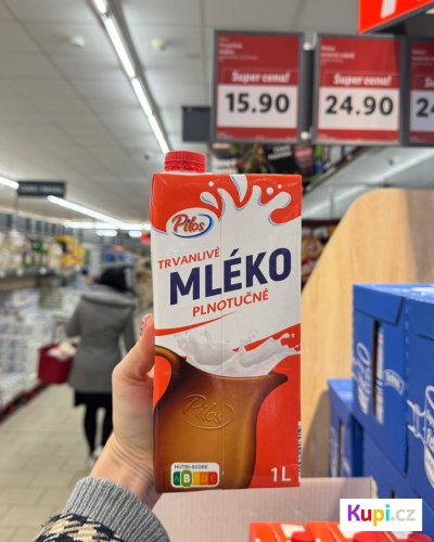 Plnotučné mléko trvanlivé Pilos 1 l