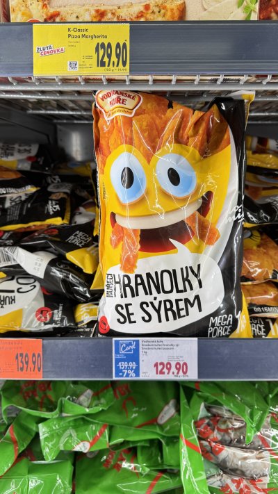 Kuřecí hranolky se sýrem Vodňanské kuře