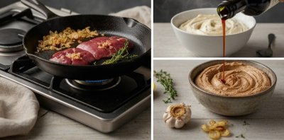 Příprava profiterolek s husí paštikou