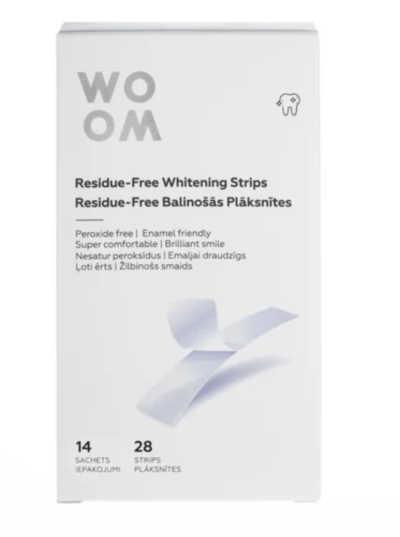 Bělicí pásky na zuby v produktovém balení