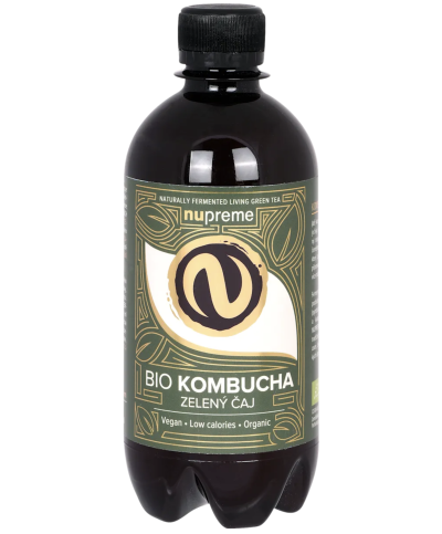 Kombucha v plastové lahvi