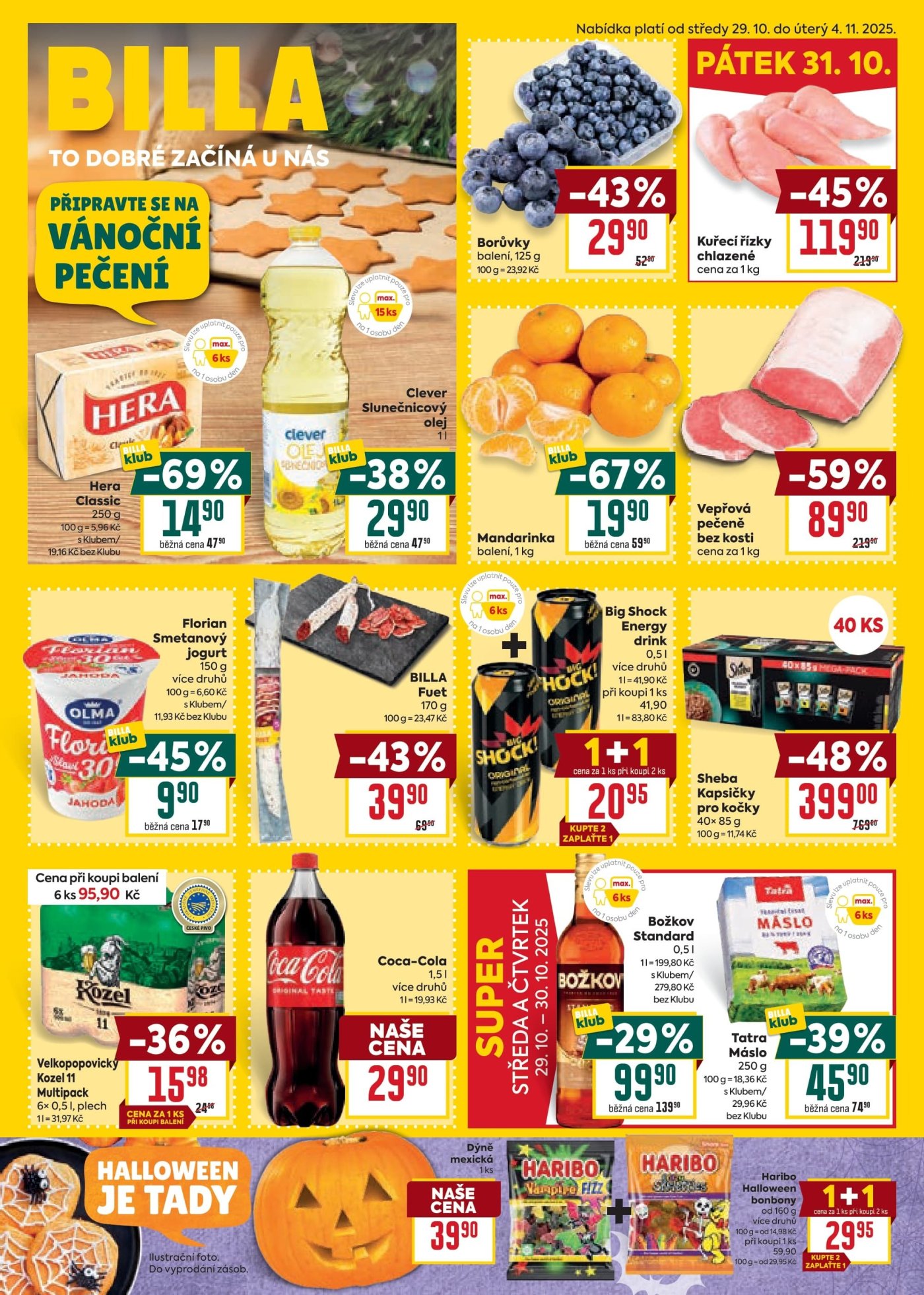 Akční leták týdne BILLA s platností od 29. 10.