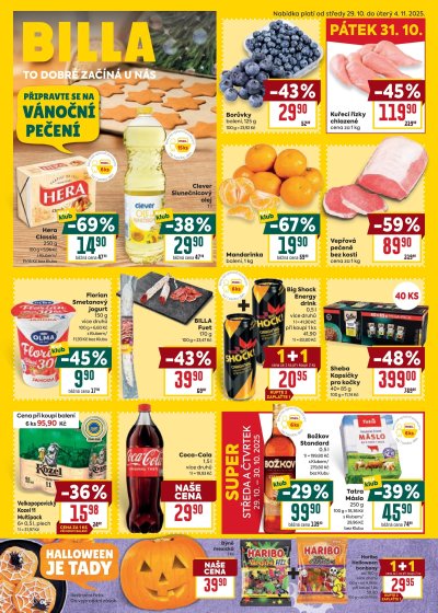 Akční leták týdne BILLA s platností od 29. 10.