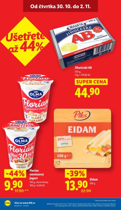 Akční leták týdne Lidl s platností od 30. 10.