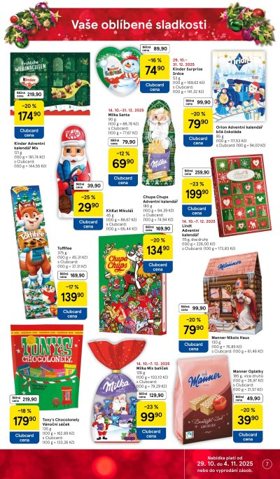 Akční leták týdne Tesco s platností od 29. 10.